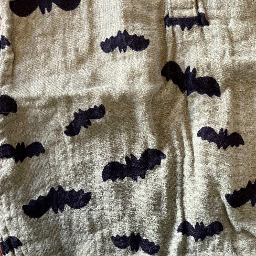 Green Baby Romper with Black Bat Print - Picture 3 of 6